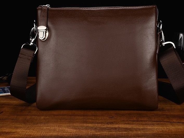 经典款头层牛皮 男士单肩商务斜挎包