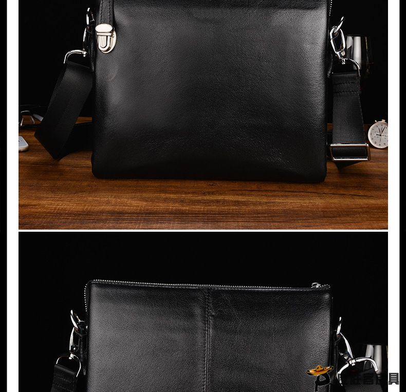经典款头层牛皮 男士单肩商务斜挎包