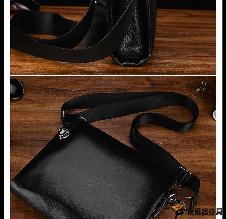 经典款头层牛皮 男士单肩商务斜挎包