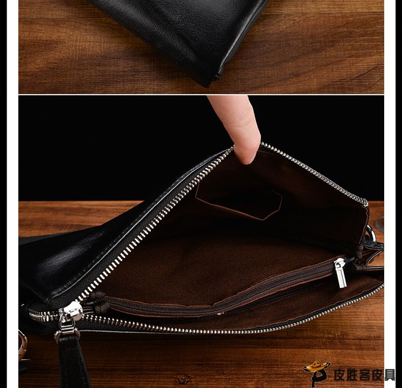 经典款头层牛皮 男士单肩商务斜挎包