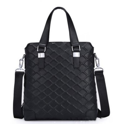 男式头层牛皮菱形压纹商务手提包 真牛男包 男式头层牛皮菱形压纹商务手提包 真牛男包