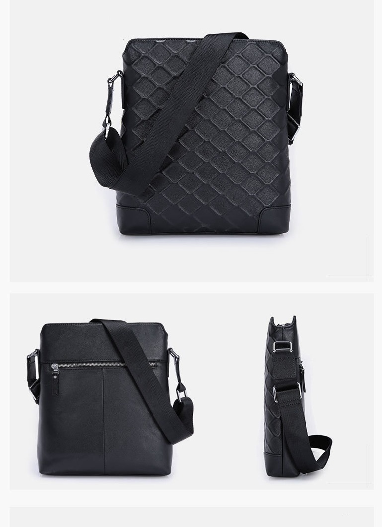 男式头层牛皮菱形压纹商务手提包 真牛男包 男式头层牛皮菱形压纹商务手提包 真牛男包