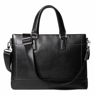 手提包男包横款真皮公文包男商务头层牛皮男士包